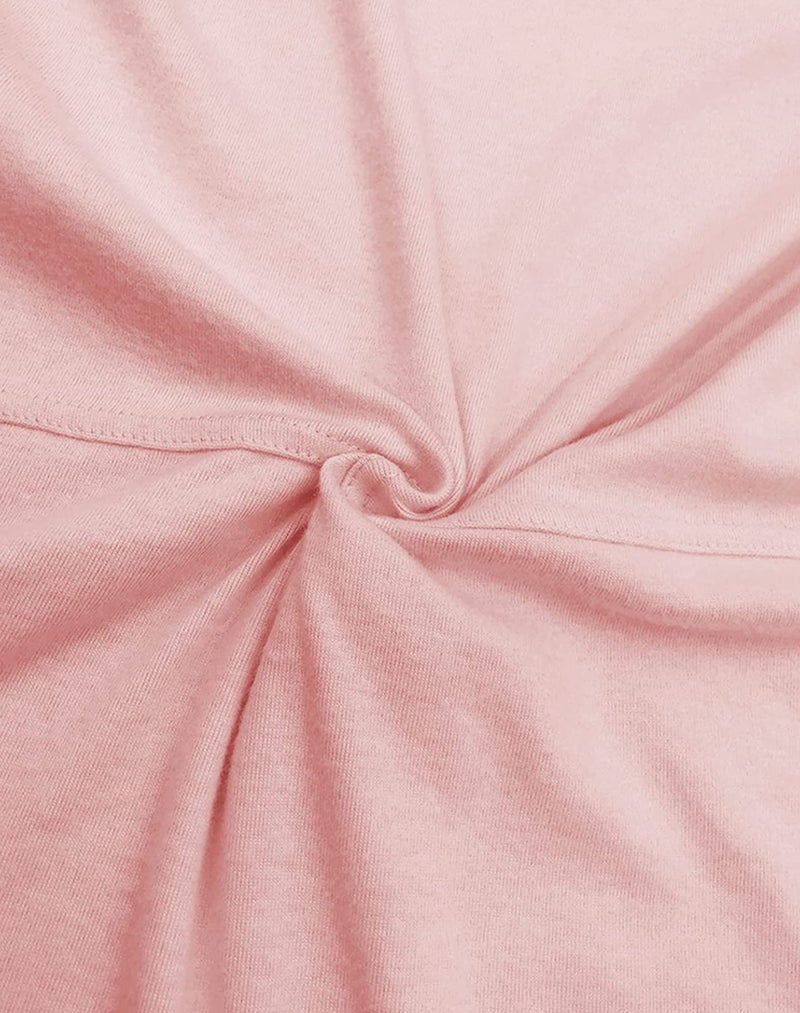 Floral Find بلوزة نسائية بأكمام طويلة مزينة بالأزهار برباط نصفي بألوان صلبة أنيقة فضفاضة عادية (وردي، صغير) - Image 4